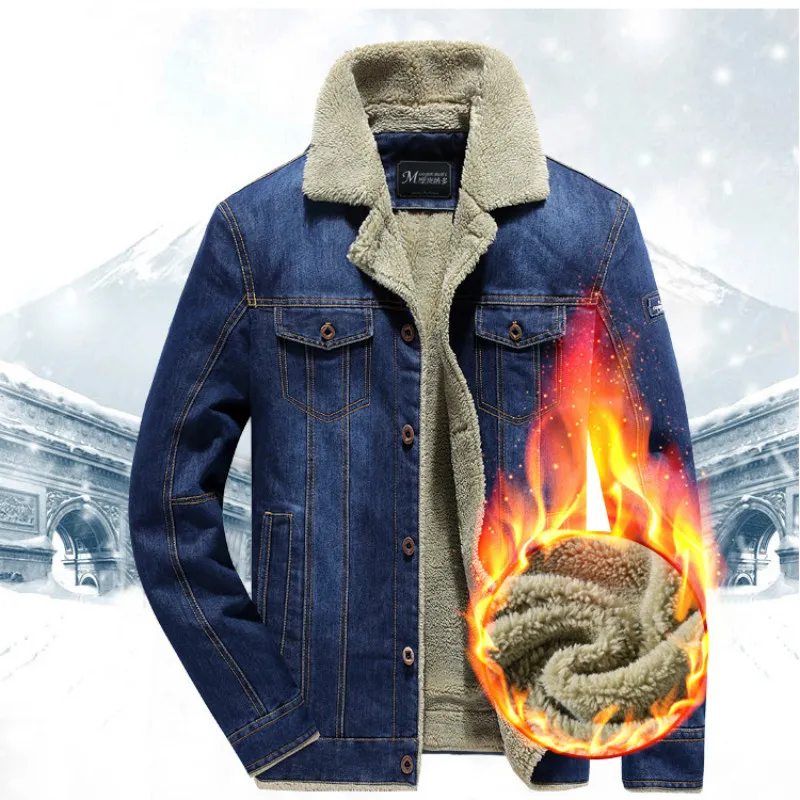 JUNGE Denim Jacket Men, Fleece Jacket Mens Winter Algeria | Ubuy