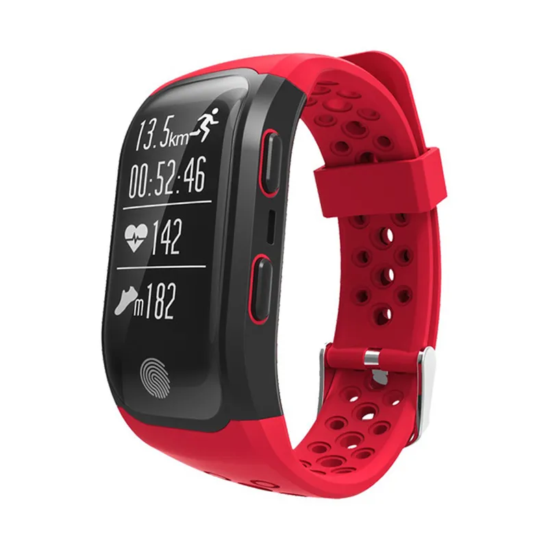 Altitude Mètre GPS Bracelet Intelligent Montre Moniteur de Fréquence Cardiaque Montre Fitness Tracker IP68 Montre-Bracelet Étanche Pour iPhone Téléphones Android