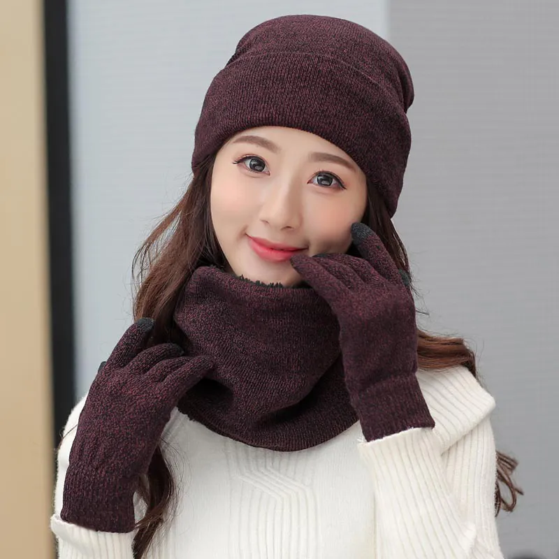Womens knit hats and scarves top