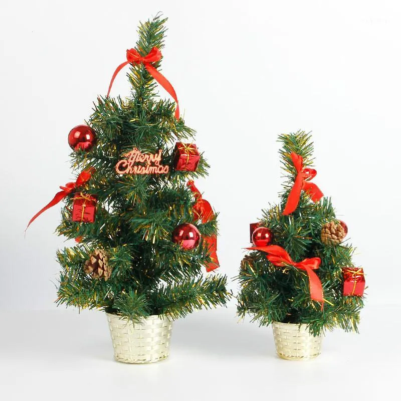 ديكورات عيد الميلاد 30 سم 45 سم شجرة صنوبر صغيرة وضعت في سطح المكتب الحزبية الحزبية Arbol de Navidad 1