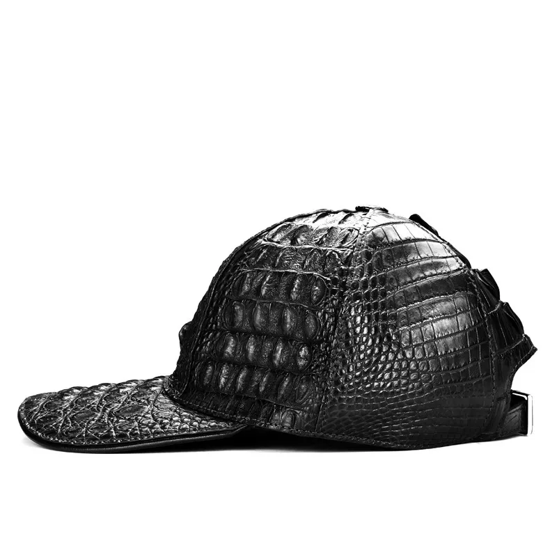 Luxurious2021 Crocodile Leather Flat Top Hat Fashion Dome Baseball Men's and Women's Cap J1210