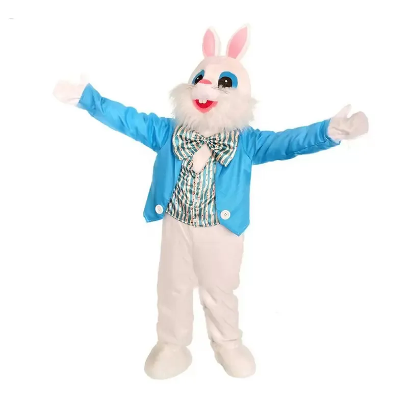 Festival Dress Blue Vest Rabbit Mascot Costume Unisex Adult Fancy Party ...