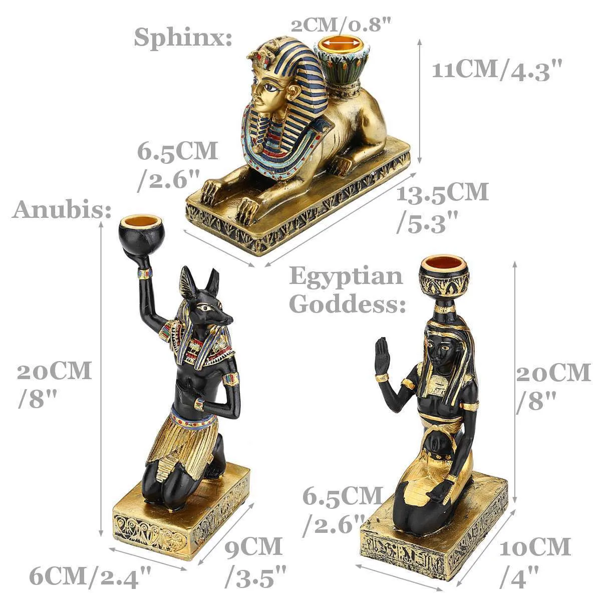 彫刻+オブジェ THE EGYPTIAN COLLECTION candle holder Vintage Candlestick Candlestick | Candle Holder Candlestick