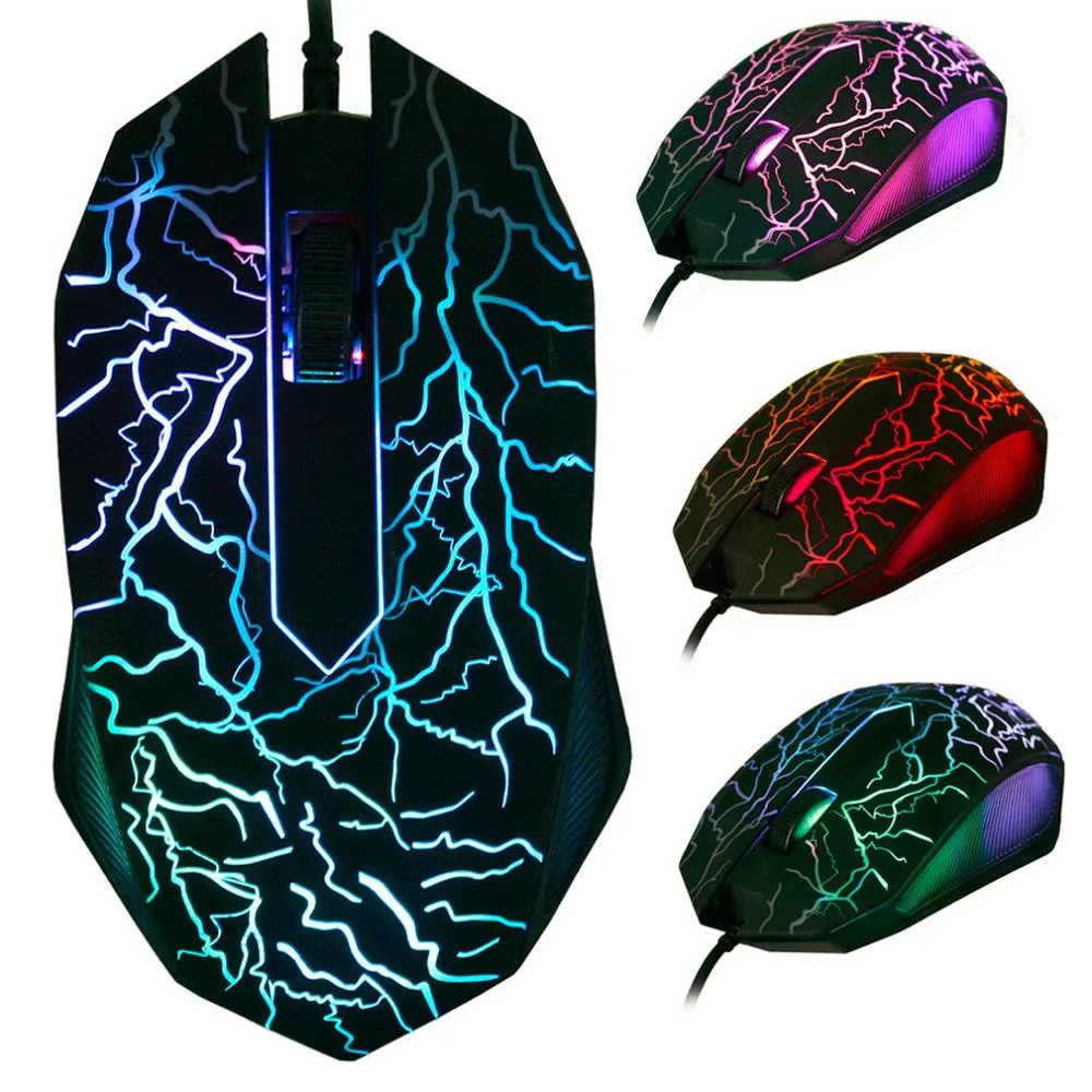 2021 3200DPI LED Optische 3 Knoppen 3D USB Wired Gaming Game Mouse Pro Gamer Computer Muizen voor PC Verstelbare USB Wired Gaming Mouse