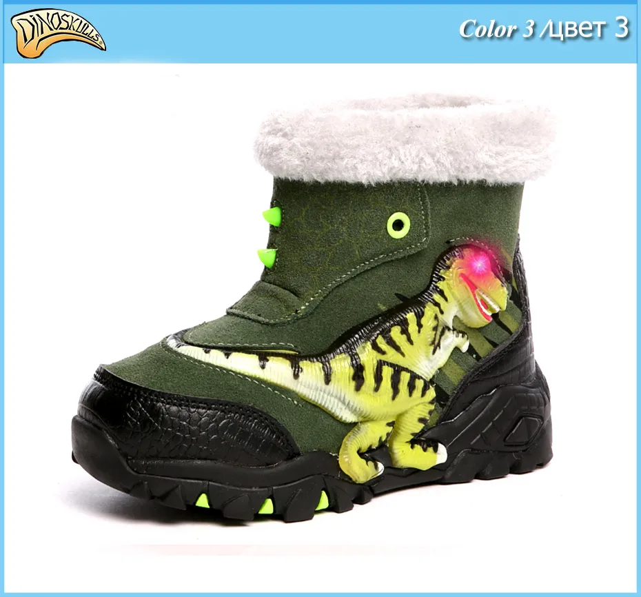 LED Luminous Dinosaur Warm Boys Winter Boots For Boys And Girls Perfect For Childrens Snow Days LJ201029 From Jiao08 41.64 DHgate.Com
