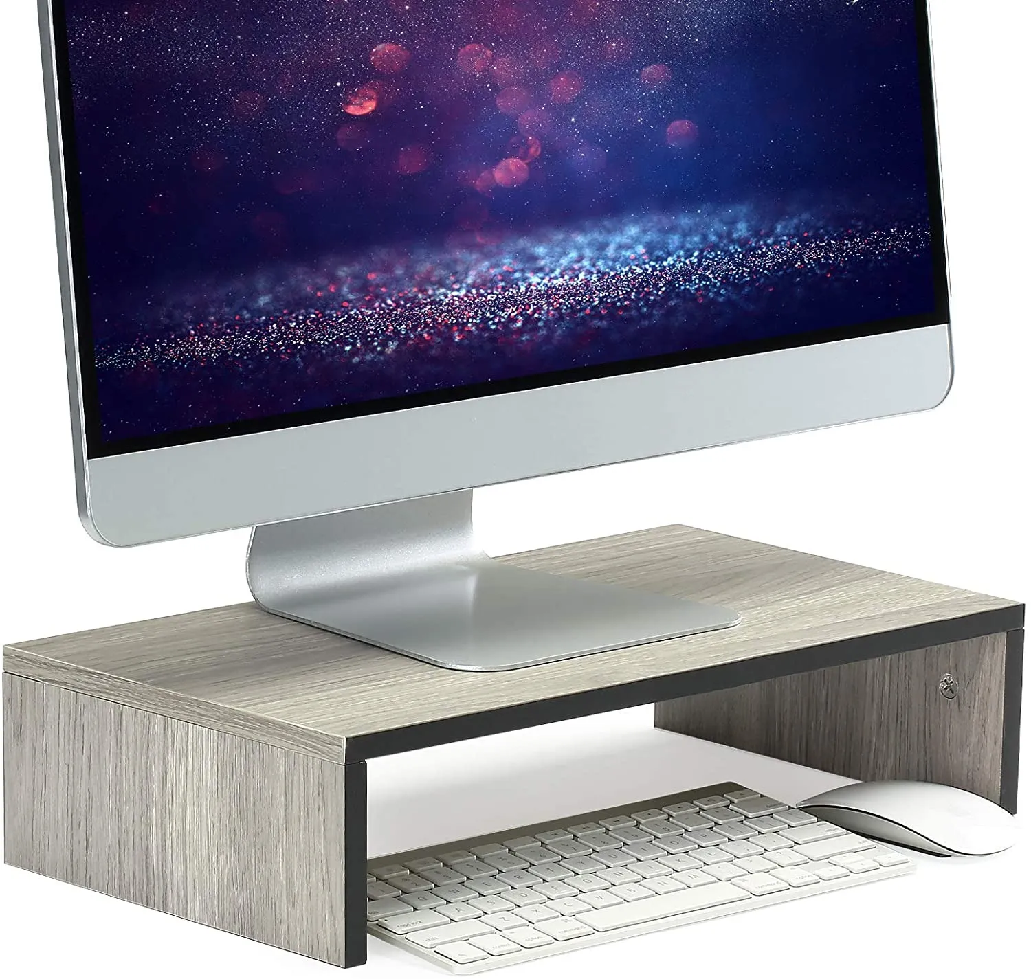 Soporte elevador de madera para pantalla de Samdi, para ordenador de mesa,  portátil, monitores, televisores o impresoras