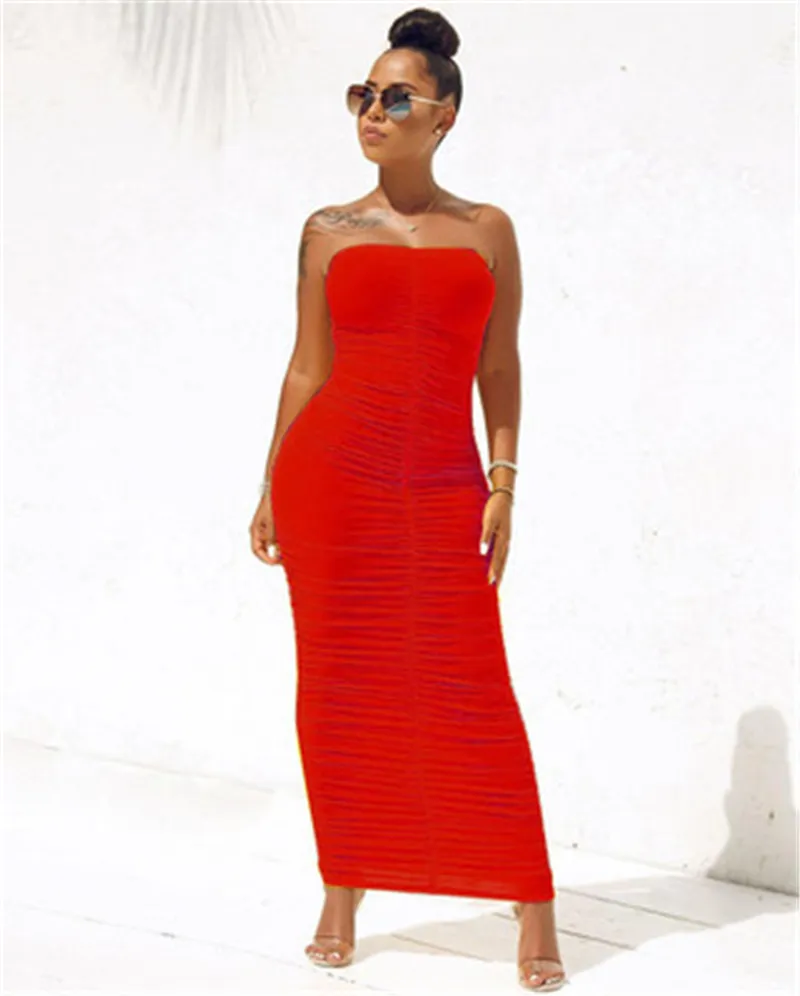 Vestido shop strapless largo