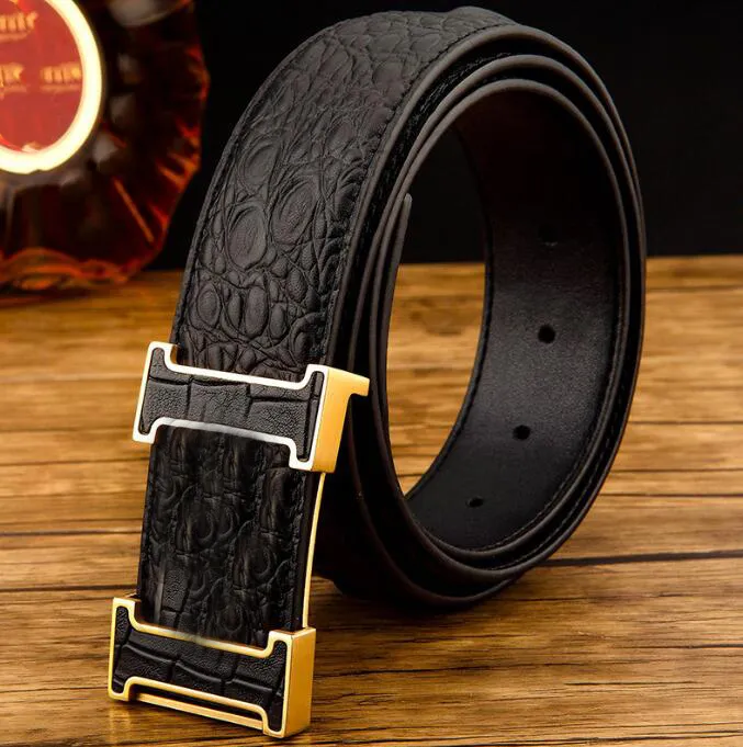 Hommes femmes ceintures en cuir véritable mode hommes vêtements accessoires H lettre affaires ceinture boucle avec boîte