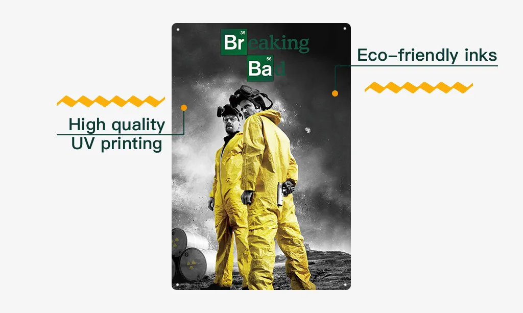 Breaking Bad Metal Poster Tin Sign Plaque, Vintage Metal Wall Plate ...