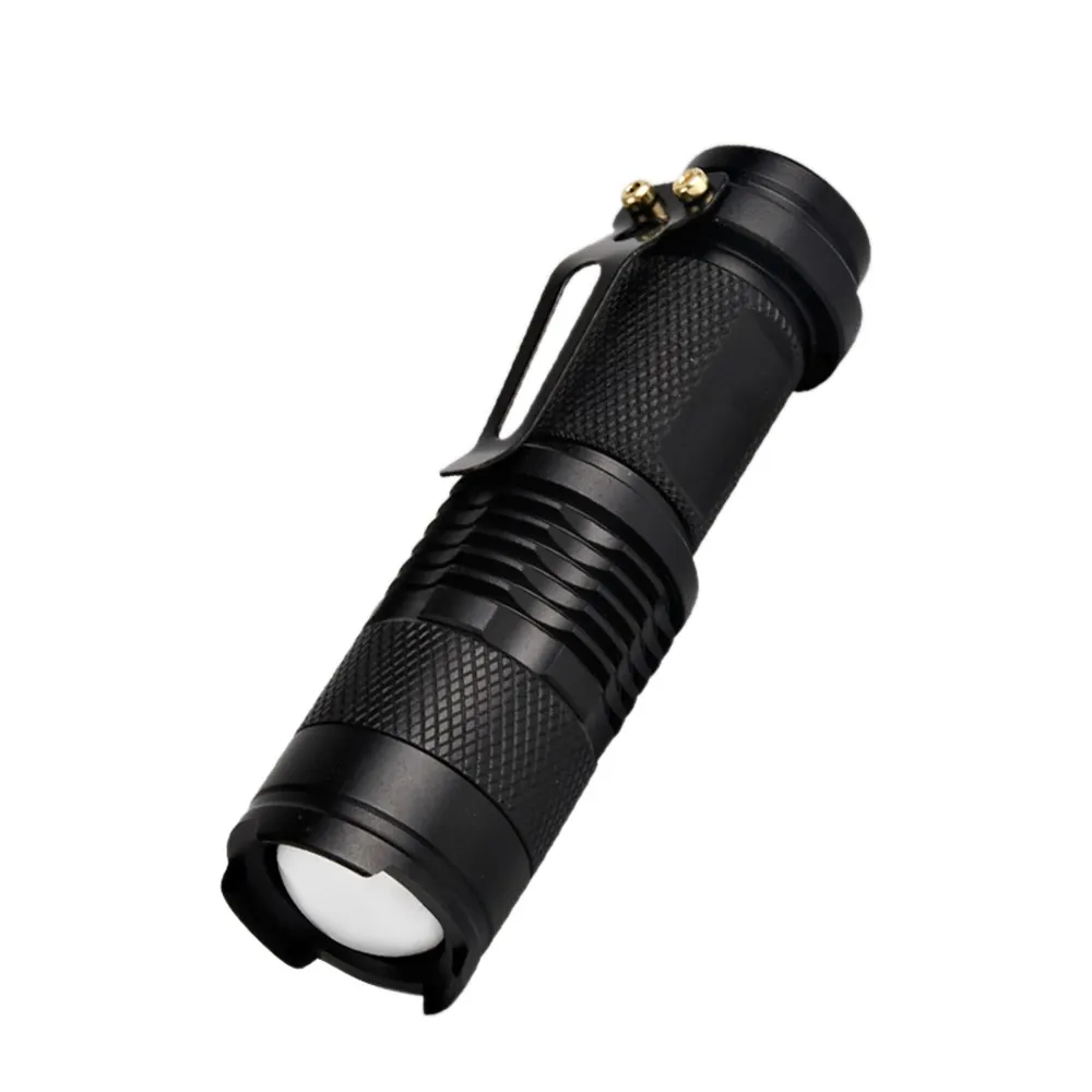 Portable Mini Led Flashlight Torch Light Lamp with 3 Lighting Modes Ultra-Bright Zoomable Flashlight for Indoor Outdoor Camping Emergency Us