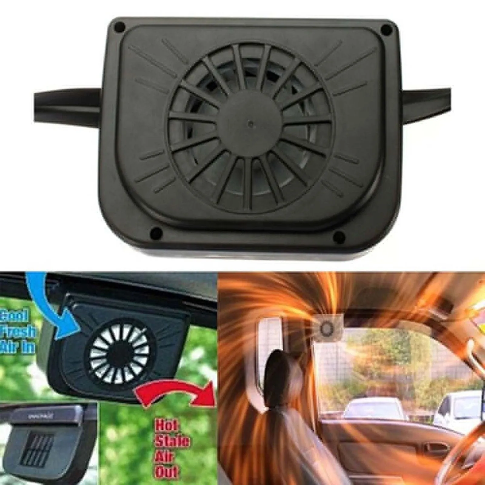 New Solar Powered Car Window Windshield Auto Air Vent Cooling Fan Cooler Radiator Air Conditioner Ventilation Gills Cooler