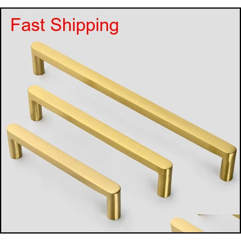 DHgate.com:Modern Solid Brass Kitchen Cabinet Knobs And Handles Gold ...