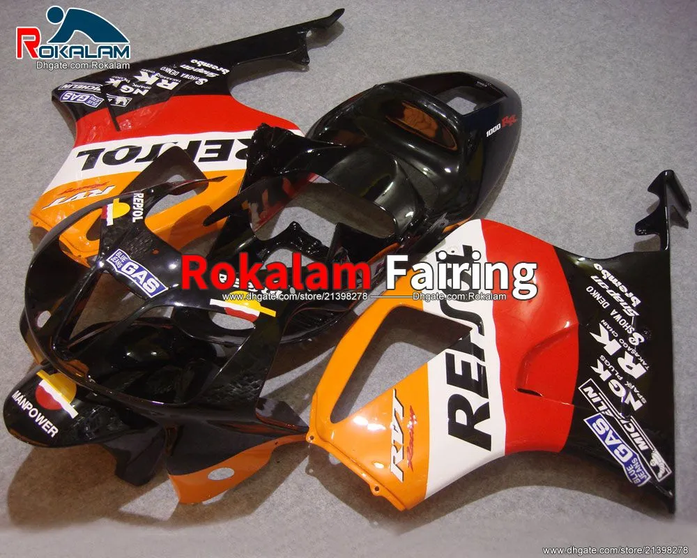 VTR1000RR för Honda Fairing VTR 1000 RR RC51 Fairings Body 00-06 2003 2004 2006 Moto ABS Bodywork