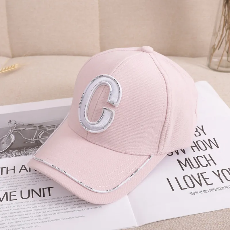 2020 New Letter C Women Baseball Cap Female Solid Outdoor Adjustable Embroidered Autumn Winter Hats Summer Sunhat Peaked Caps07