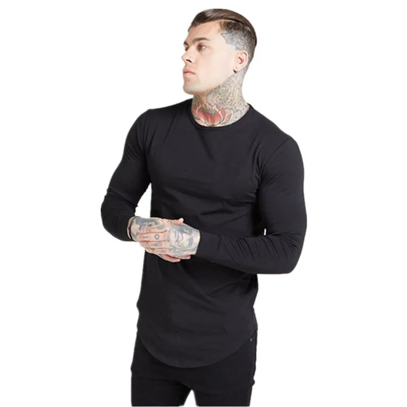 SS T Koszulki Mężczyźni Siksilk Z Długim Rękawem T Koszulka Mężczyźni Jesień Bluzy Hip Hop Streetwear Tshirt Silk Bluza