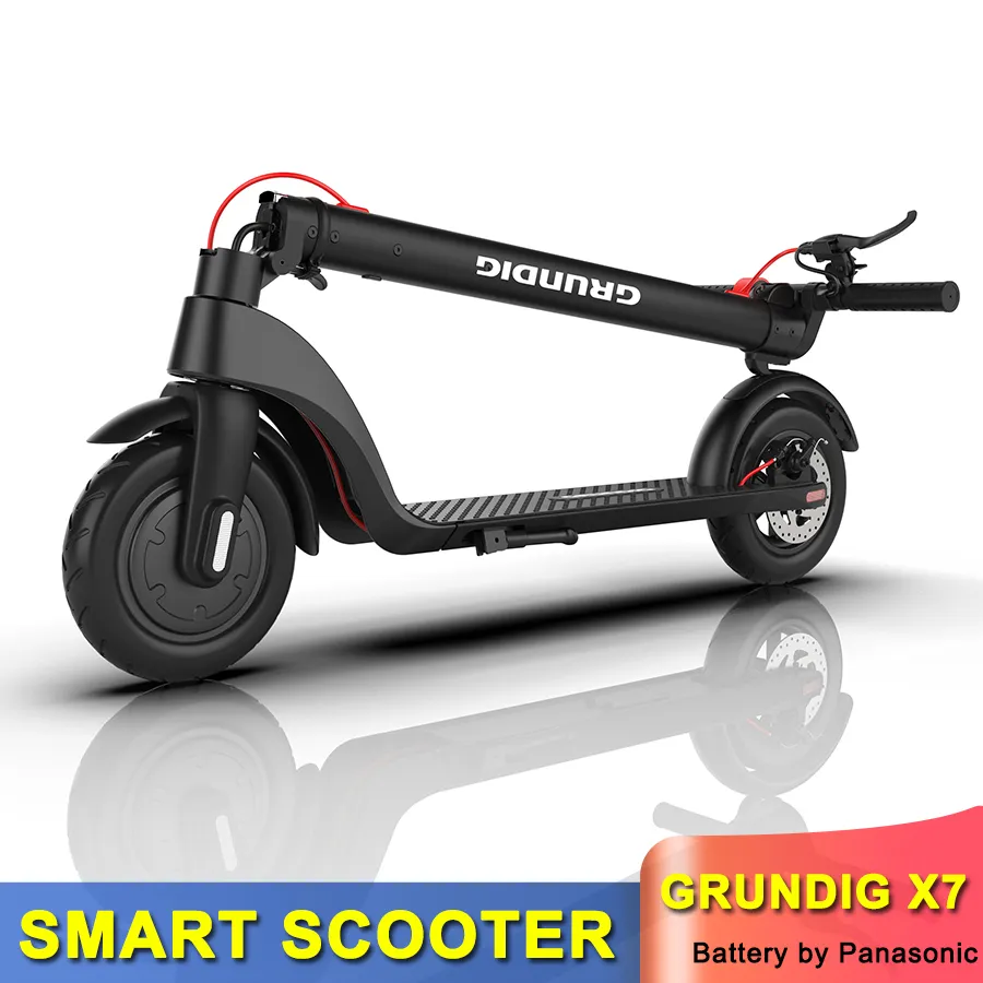 Grundig Off Road Elektrikli Scooter X7 10 Inç Vakum Lastik 350W E Scooter Max Kilometre 25km