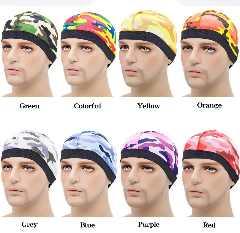 8 Colors Invisible Polyester Hair Caps Dome Wave Hats Men's Base Wig Hat Loose Night Caps DB279