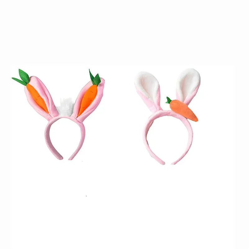 New Easter Adult Kids Cute Rabbit Ear Headband Prop Plush Hairband Anime Cosplay Bunny Party Decorations W15