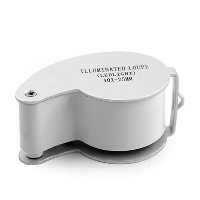 Wholesale LED Illuminated Cremation Jewelry Loupe Magnifier 40x25mm