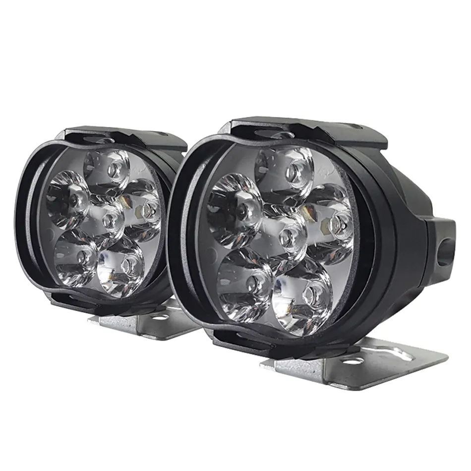 Motorfietsen LED-koplamplamp Super Heldere 1000LM Scooters Spotlight 6500K White Working Car Fog Spot Light 9-85V