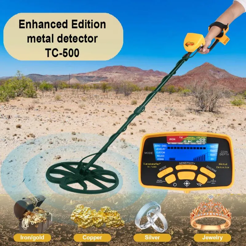 金属探知器TC500プロフェッショナル検出器地下ゴールド高精度ファインダー防水検索コイルシーカートレジャー