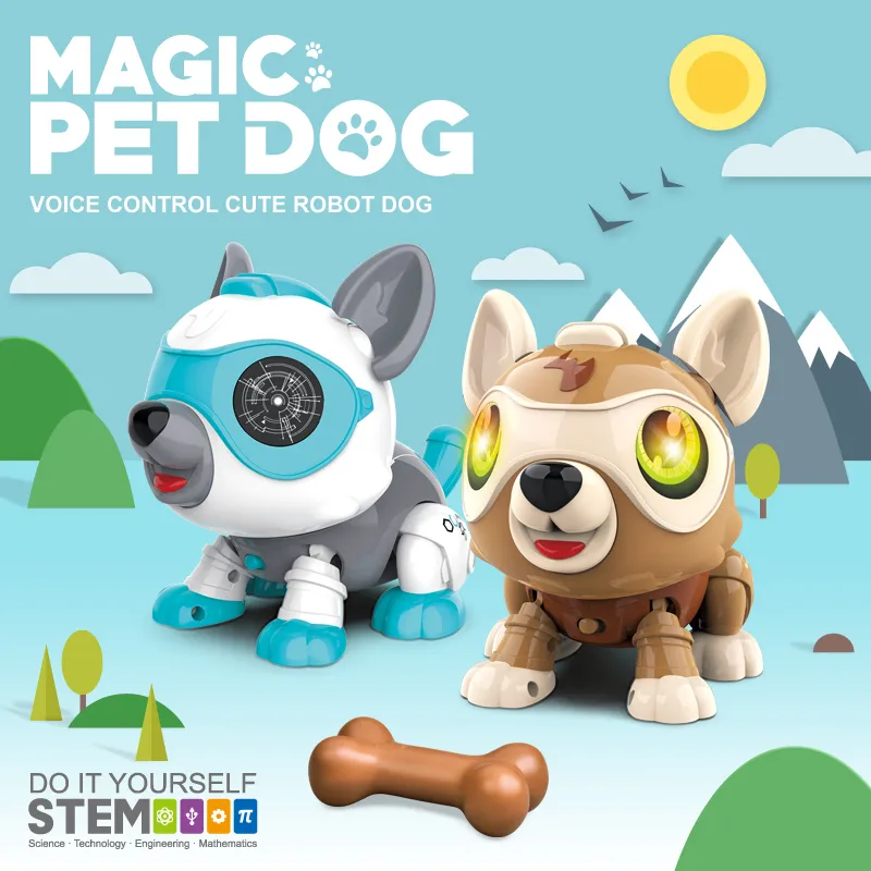 Subotech Electronic Dog Leksaker Robotic Puppy Interactive Toy Birthday Present Present för Kidschildren Walksbarkssleep LJ201105