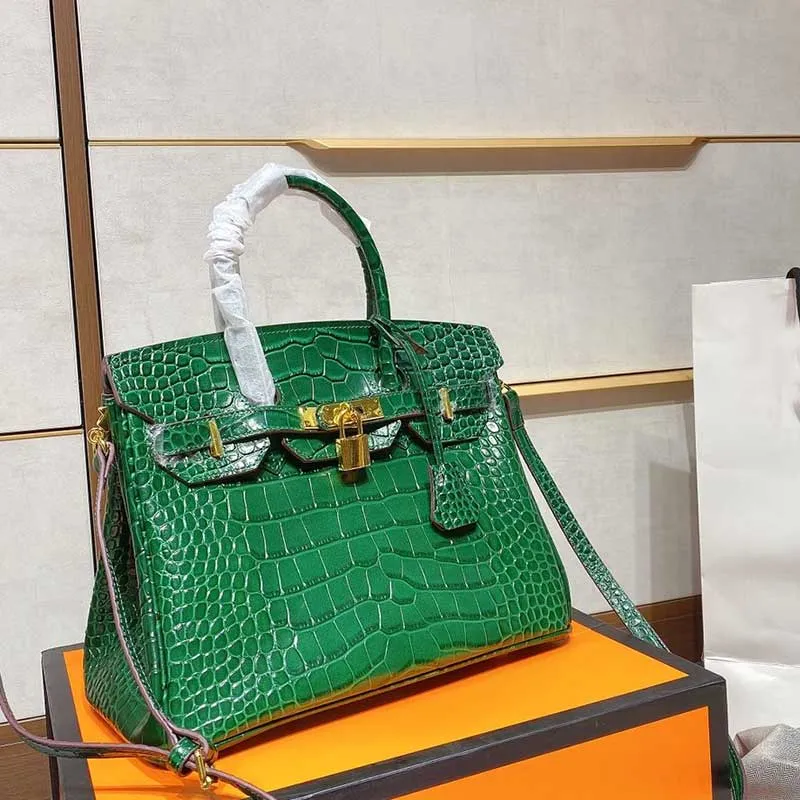 Sac à main en cuir noir pour femmes, sac à bandoulière matelassé, Crocodile Laser, livraison de matériel, foulards pony26uih