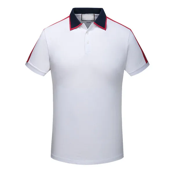2021 Ny kvalitet Mäns Tees Polos Patchwork Mens Designer T Shirt Casual Men Kläder Bomull Tee Mode Polo Shirt