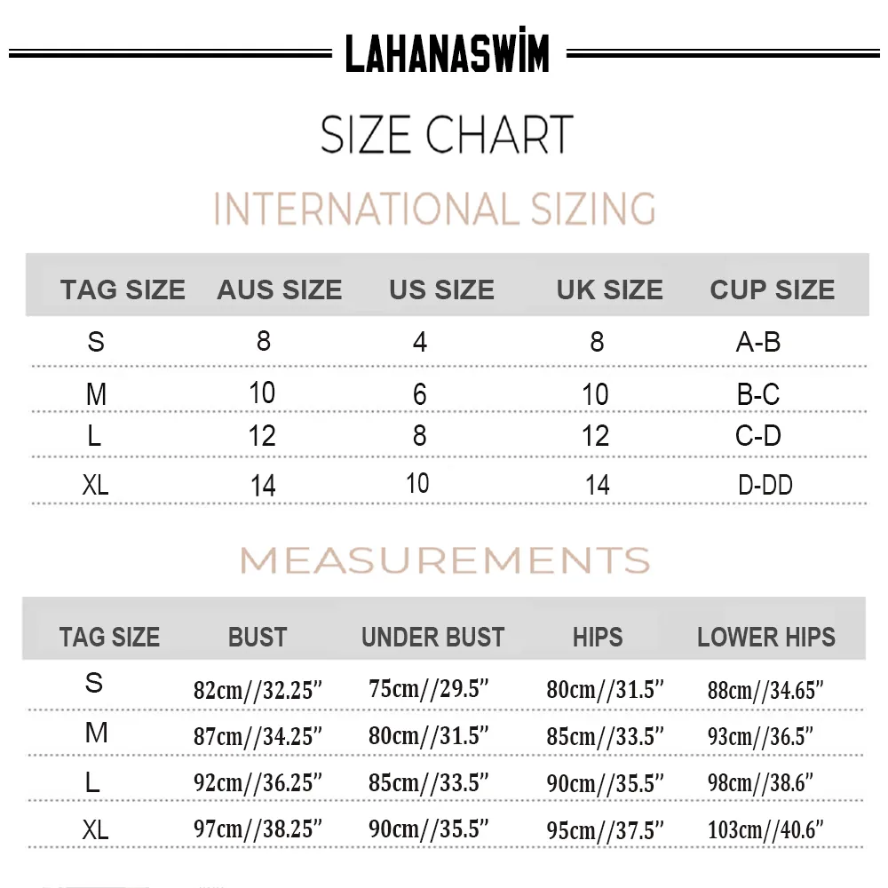 laha size chart