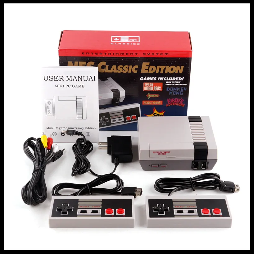 Classic Game TV Video Consola portátil Sistema de entretenimiento más nuevo Juegos clásicos para 500 Nueva edición Modelo NES Mini consolas de juegos DHL