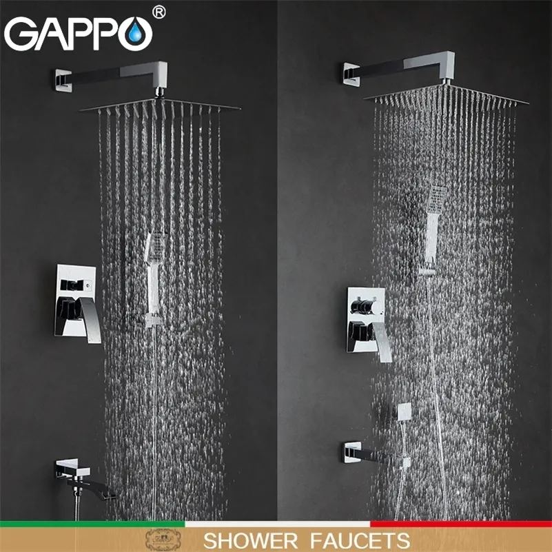 GAPPO Robinets de douche mitigeur de salle de bain robinets de baignoire ensemble de douche pluie système de douche mural torneira do chuveiro LJ201212