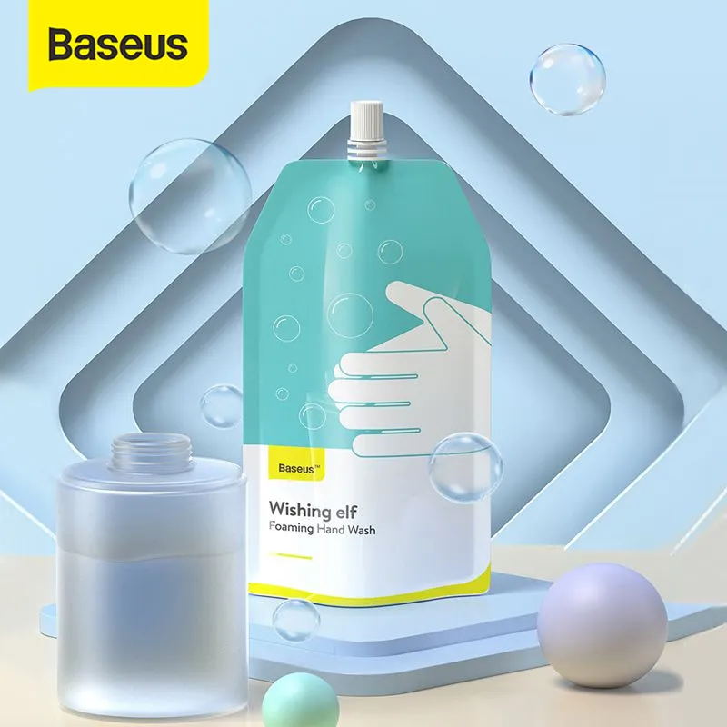 Baseus 300 ml schäumendes Händedesinfektionsmittel für Infrarot-schäumende Handwaschanlage, Induktionssensor-Seifenspender für Badezimmer, Küche (2 Beutel) Y200407