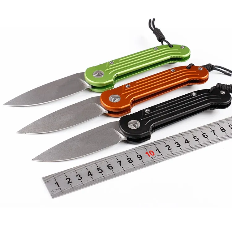 LUTT TRICOLOR HIZLI Açık Bıçak Yatay Açılış Tek Eylem D2 Blade Avcılık Katlanır Cep Knife Xmas Hediye Erkekler Için