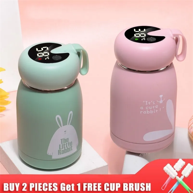 320ml Cute Thermos Bottle Coffee Mug Smart Temperature Display