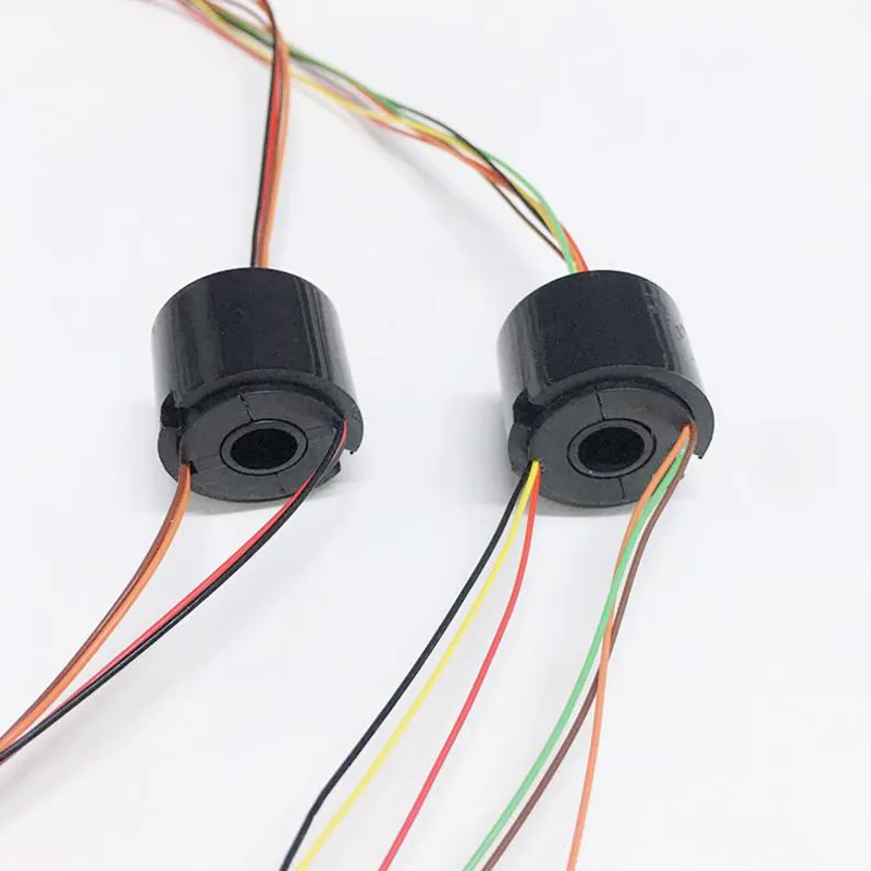 Trou 7mm collecteur électrique collecteur 1.5A 2/4/6 fils arbre creux bague collectrice connecteur conducteur rotatif pour Robot PTZ d'automatisation