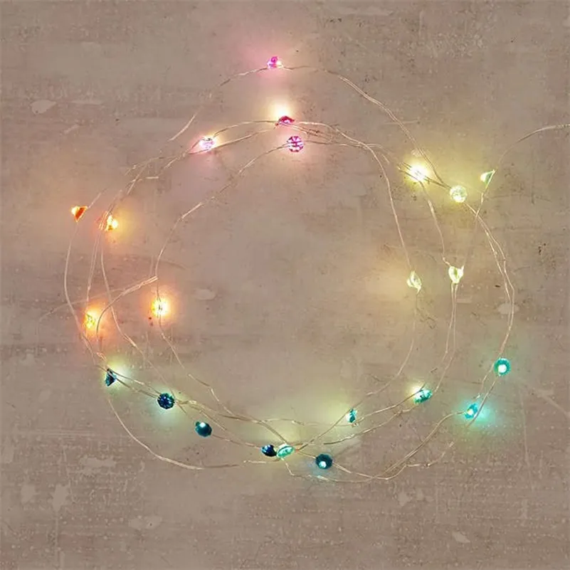 3m 30 LED arc-en-diamant guirlandes lumineuses à piles pour le festival de Noël fête de mariage guirlande décoration Y201020