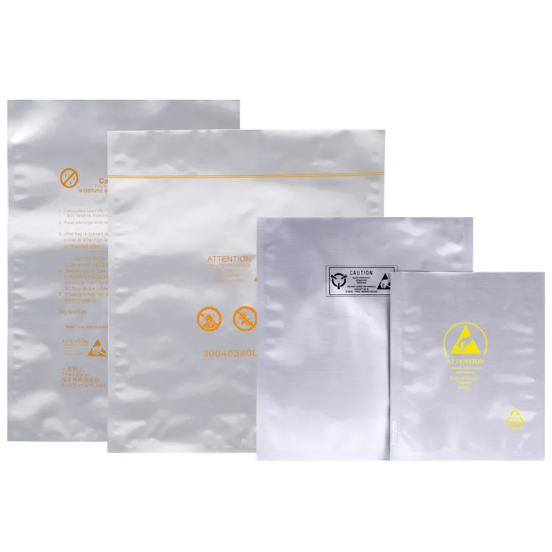Sacs en feuille de Mylar à fermeture éclair imprimés en une seule couleur personnalisés à fond plat sac d'emballage pour aliments secs et thé