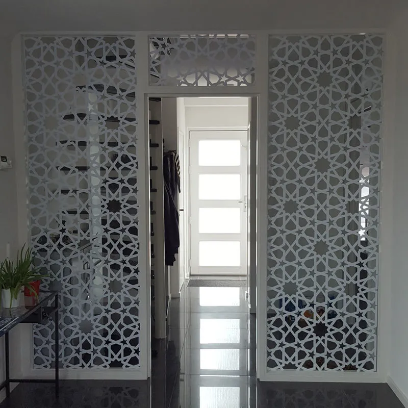Benutzerdefinierte islamische Muster Türaufkleber Große Größe Fenster Vinylaufkleber Heimdekoration Abnehmbare selbstklebende Tapetenwandbilder A01 201106