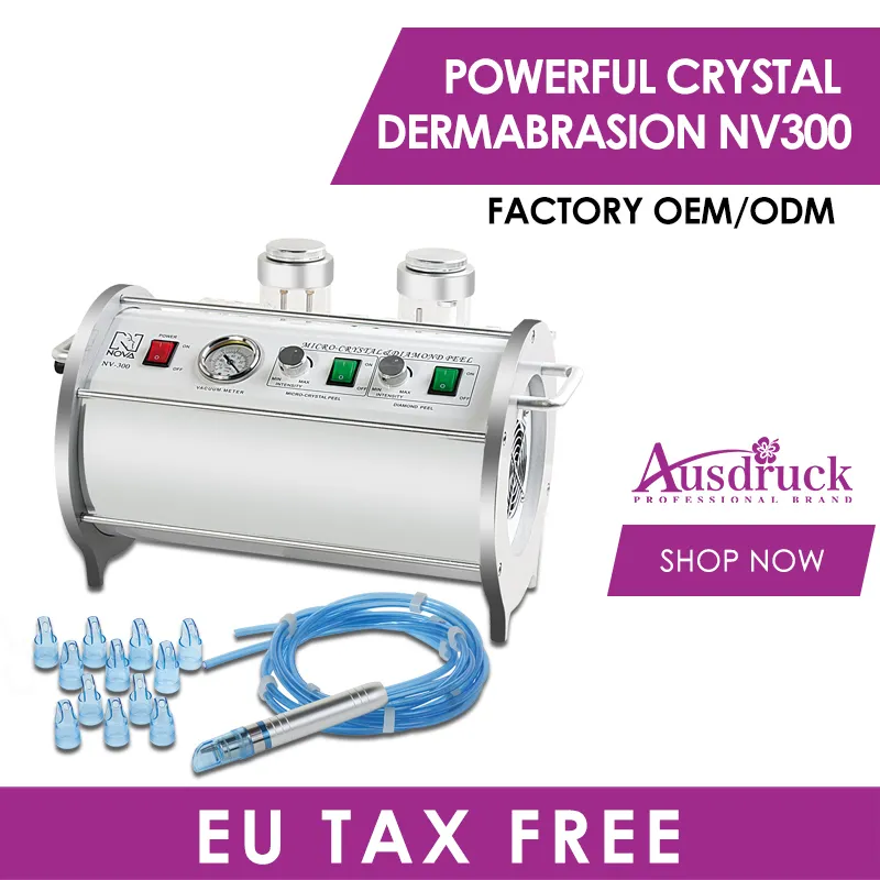 Eu taxe libre 2n1 CRYSTAL DIAMOND MICRODERMABRASION DERMABRASION diamant peeling rajeunissement de la peau élimination des rides machine de beauté NV300