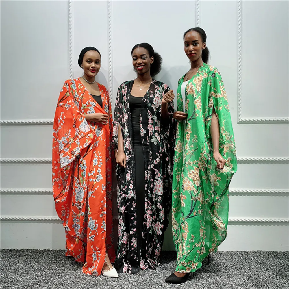 Ramadan Muslim Kaftan Abaya Dress Women Dubai Elegant Gowns African Chiffon  Maxi Dresses Boubou Robe Femme Musulmane Djellaba - Abaya - AliExpress