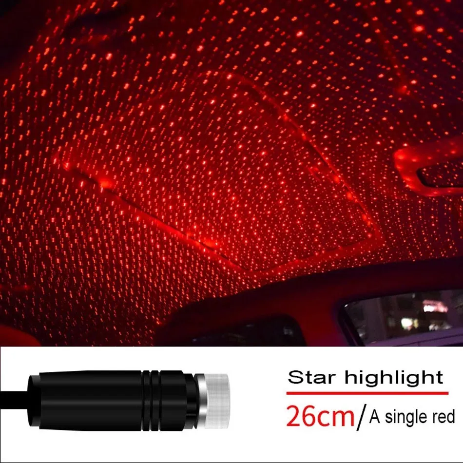 USB LED Auto Dach Stern Nacht Innenlicht Atmosphäre Galaxie Lampe