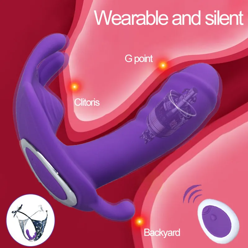 Remote Control Thrusting Dildo Vibrators Panties for Women Stimulator