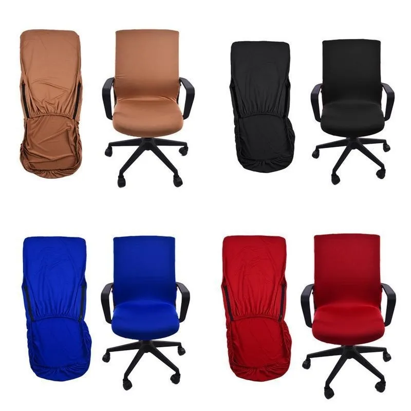 Office Chair Cover Swivel Chair Computer Fåtölj Protektor Executive Task Slipcover Internet Bar Back Seat Cover #So Y200104