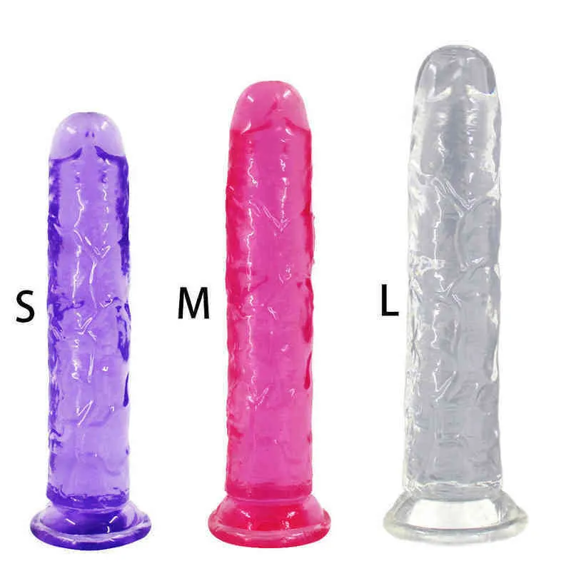 NXY Dildos Mężczyźni i kobiety z dużym półprzezroczystym miękkim dildo 1213