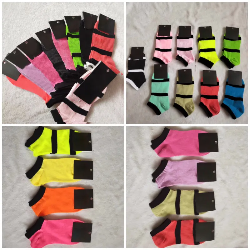 Mix black pink Colors Ankle Socks Sports Check Girls Women Cotton Sports Socks Skateboard Sneaker 10 Pairs