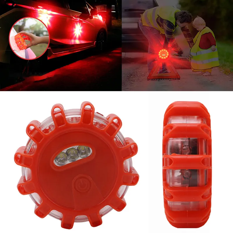 2Pcs LED Emergency Road Flash Lights Roadside Flares Beacon Strobe Warning Lamp | UK