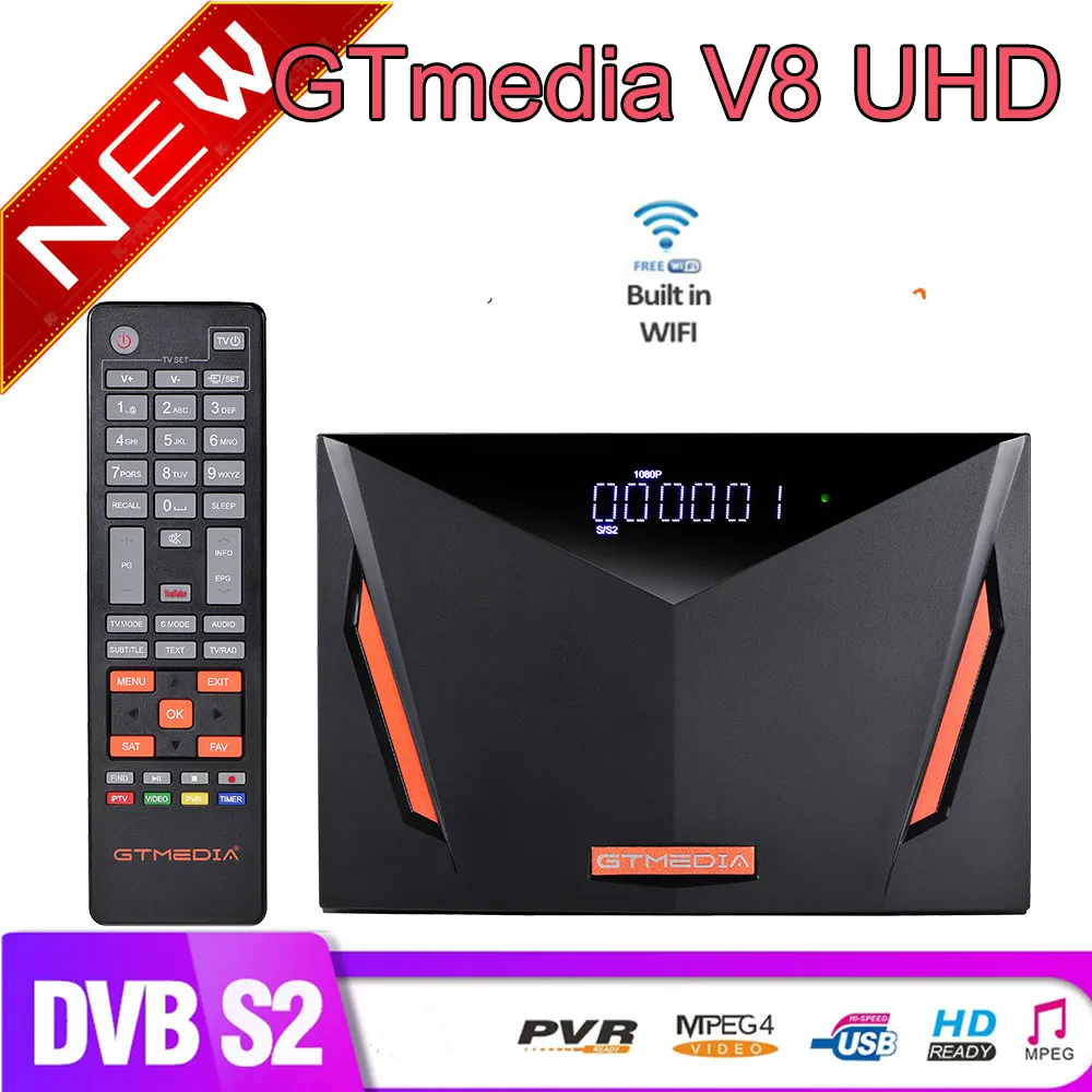 US Digital Sat Decoder GTMEDIA V8X DVB-S2 Satellite Receiver Clear TV Tuner  DLNA