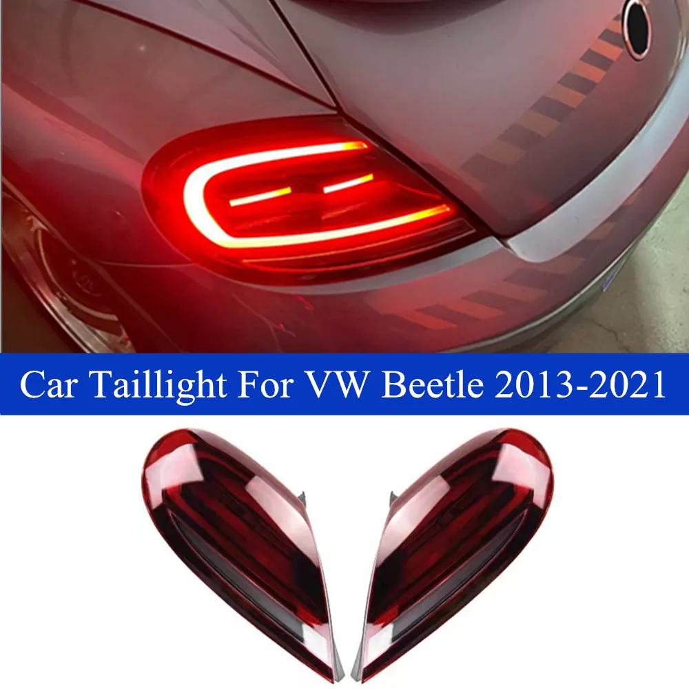 LED Running + Hamure Light Dynamiczny sygnał skrętu Tamillamp dla VW Beetle Car Taillight Auto Accessories Lampa 2013-2021