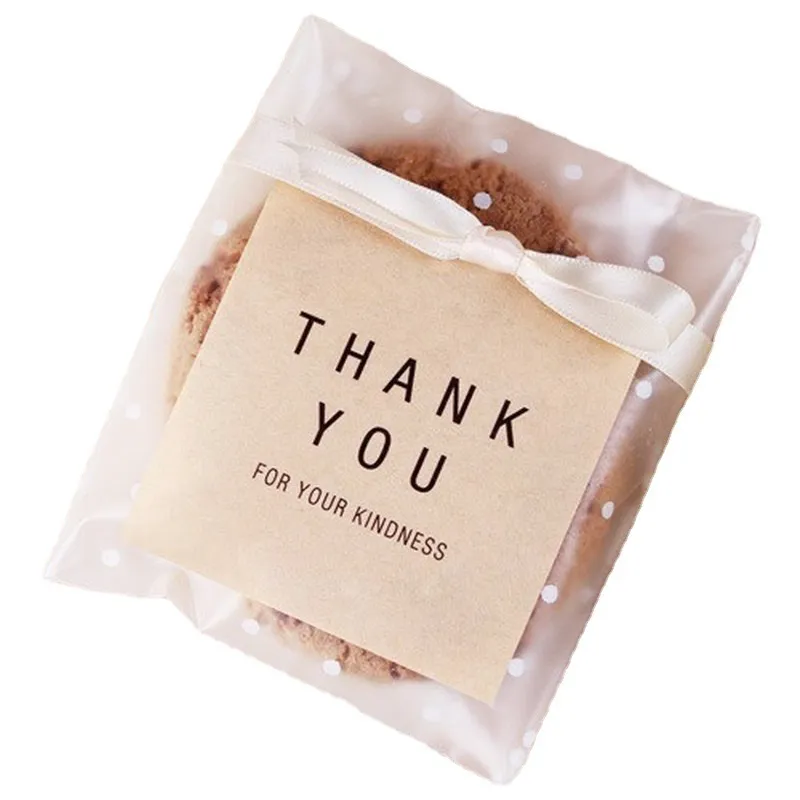 Wave Point Packing Bag Small Cookies Transparent Convenient Printing Diy Baking Bags Wedding Candy Supply New Arrival 4 8js5 K2