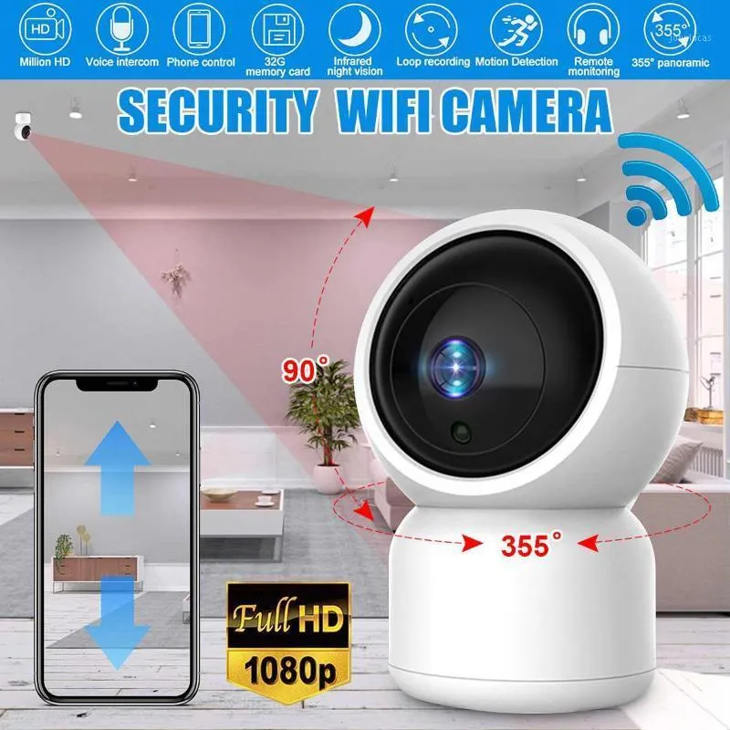 Caméras Caméra sans fil Moniteur HD Voix/Capteur de mouvement Vision nocturne Portable Home Dome IP WiFi Sécurité Surveillance intelligente1